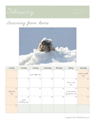 February 2021 Learning from home Calendar.pdf